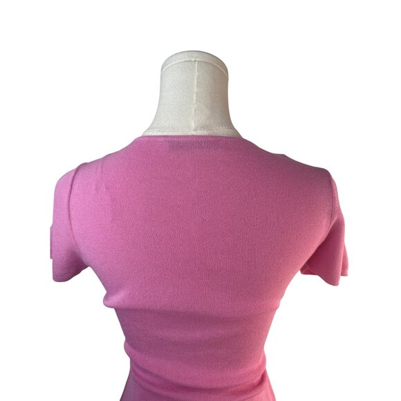 ZARA Pink Ruched Front Top Small Viscose & Polyamide Blend - Picture 13 of 14